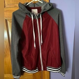 Zine varsity zip up jacket